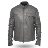Herren Transformers 3 Shia LaBeouf graue Lederjacke